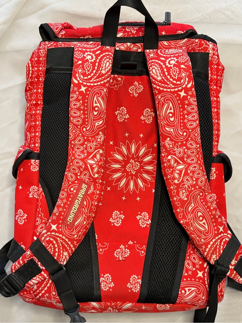 SPRAYGROUND Red Bandana Print Drawstring Backpack - Picture 6 of 16